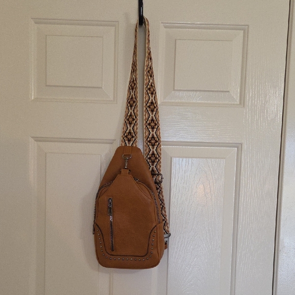 Sam & Hadley Handbags - Sam and Hadley Crossbody Sling Bag with Patterned Strap